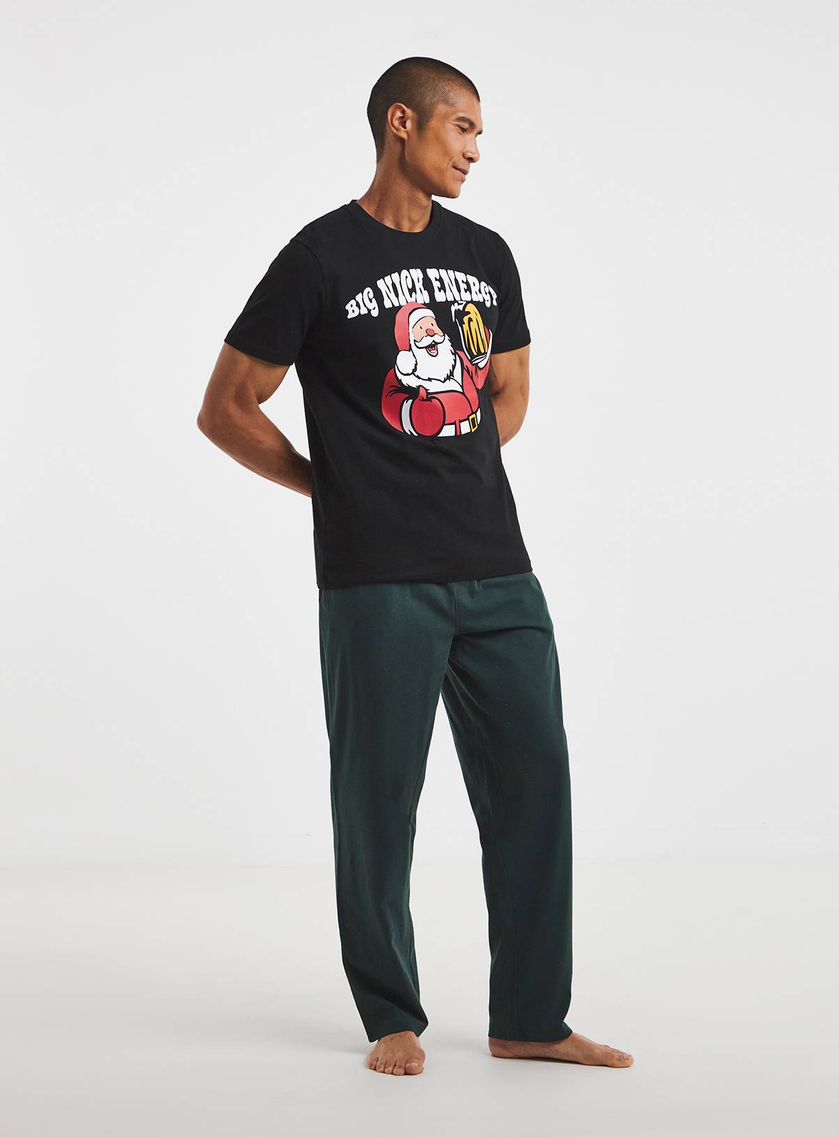 JACAMO Big Nick Christmas Graphic Pyjama Set 1XL - Image 1